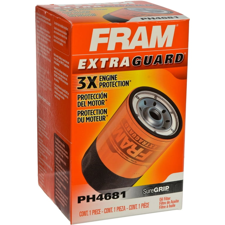 FRAM Extra Guard Filter PH4681, 10K mile Change Interval Oil