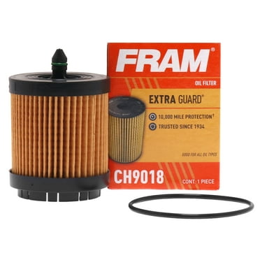 FRAM Extra Guard Oil Filter, CH9018, 10K Miles, Replacement Oil Filter Fits Select Vehicles