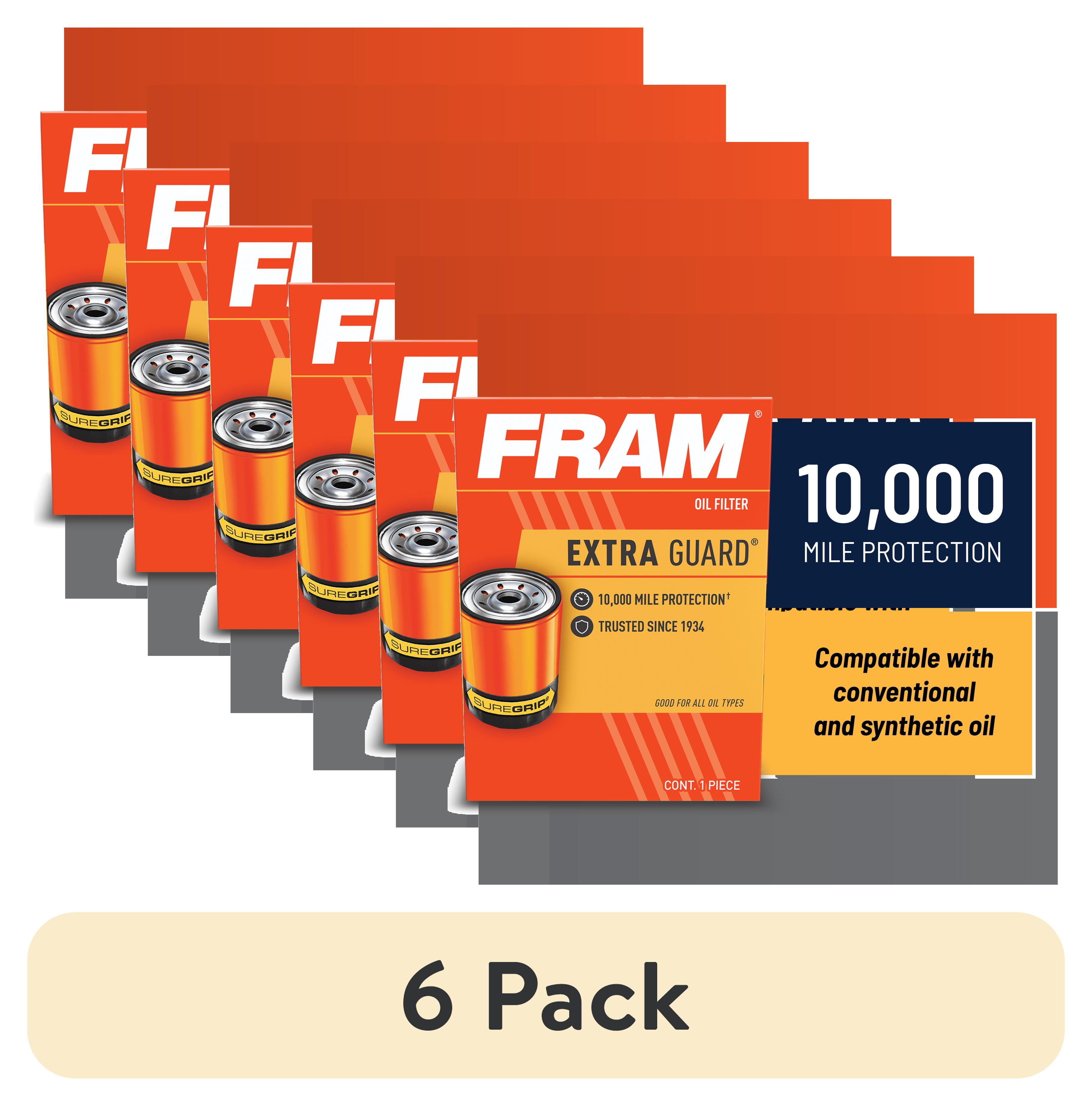 (6 pack) FRAM Extra Guard Oil Filter, PH10575 Fits select 20142024