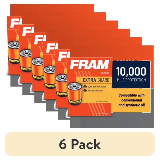 (6 pack) FRAM Extra Guard Oil Filter, PH10575 Fits select 20142024