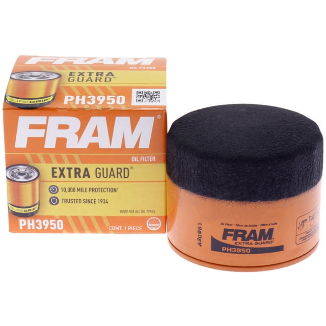 FRAM Extra Guard Oil Filter, PH3950, 10K mile Filter for Chrysler