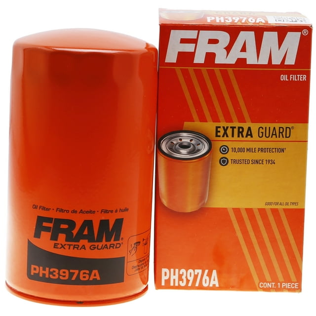 FRAM Extra Guard Oil Filter, PH3976A Fits select: 2013-2023 RAM 2500, 1994-2012 DODGE RAM 2500