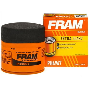 FRAM Extra Guard Oil Filter, PH4967, 10K Miles, Replacement Oil Filter Fits Select Vehicles