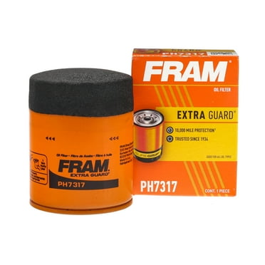 FRAM Extra Guard Oil Filter, PH7317, 10K Miles, Replacement Oil Filter Fits Select Vehicles