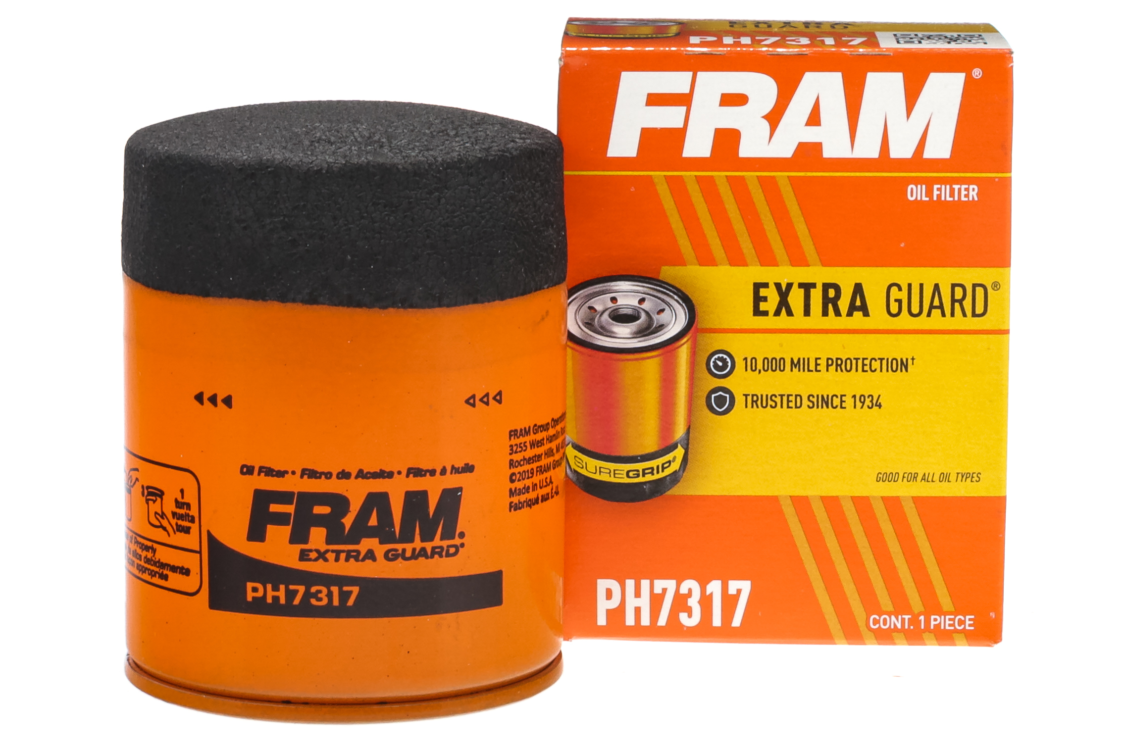 FRAM Extra Guard Oil Filter, PH7317, 10K mile Replacement Oil Filter - image 1 of 10
