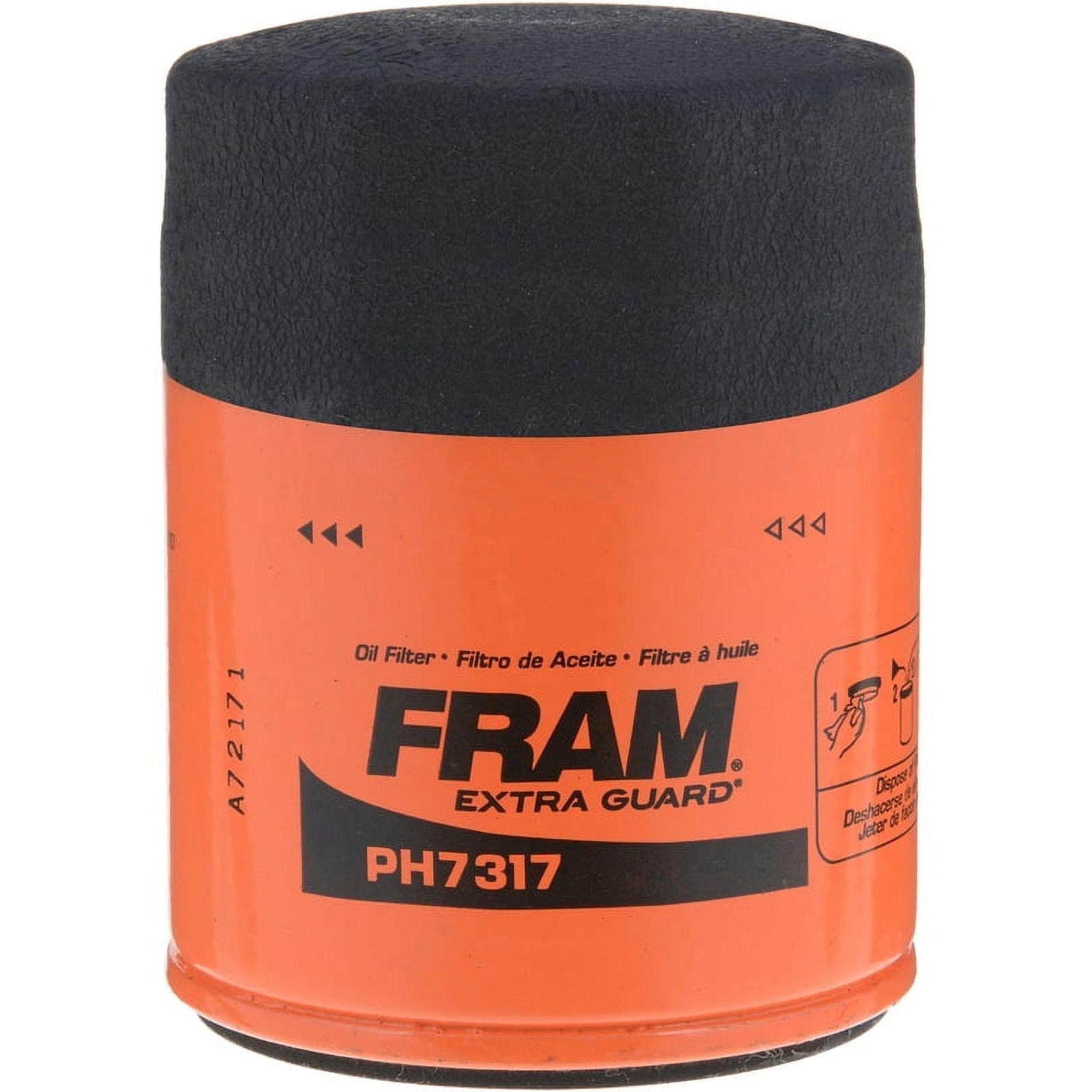 FRAM Extra Guard Oil Filter, PH7317 (4-Pack) Bundle Fits select: 2002 ...