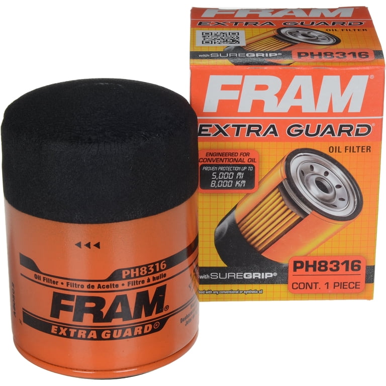 FRAM, Extra Guard Oil Filter, PH8316, Fits Select Vehicles