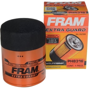 FRAM Extra Guard Oil Filter, PH8316, 10K Miles, Replacement Oil Filter Fits Select Vehicles