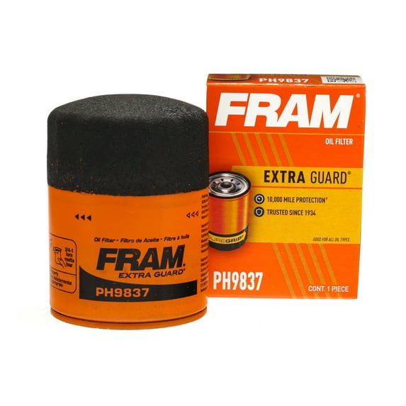 FRAM Extra Guard Oil Filter, PH9837, 10K Miles, Replacement Oil Filter Fits Select Vehicles