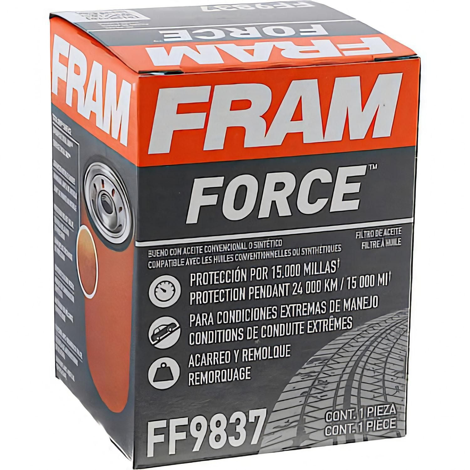 FRAM Force Force Spinon Oil Filter Ideal for Any Type of Oil, For