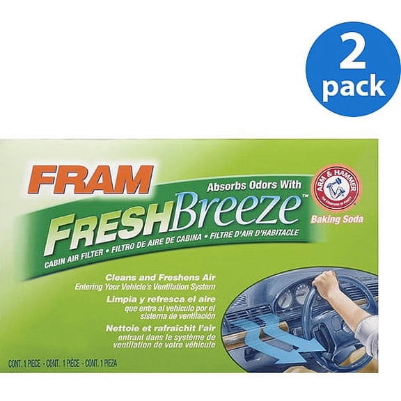 FRAM Fresh Breeze CF10285 Cabin Air Filter with Baking Soda, Absorbs Odors