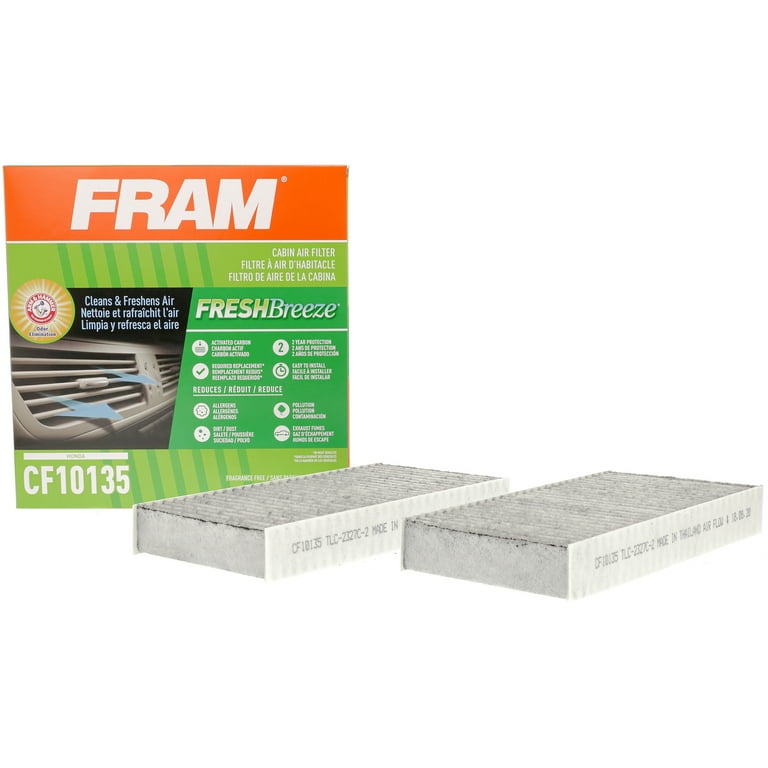 FRAM Fresh Breeze Cabin Air Filter CF10135 with Arm Hammer