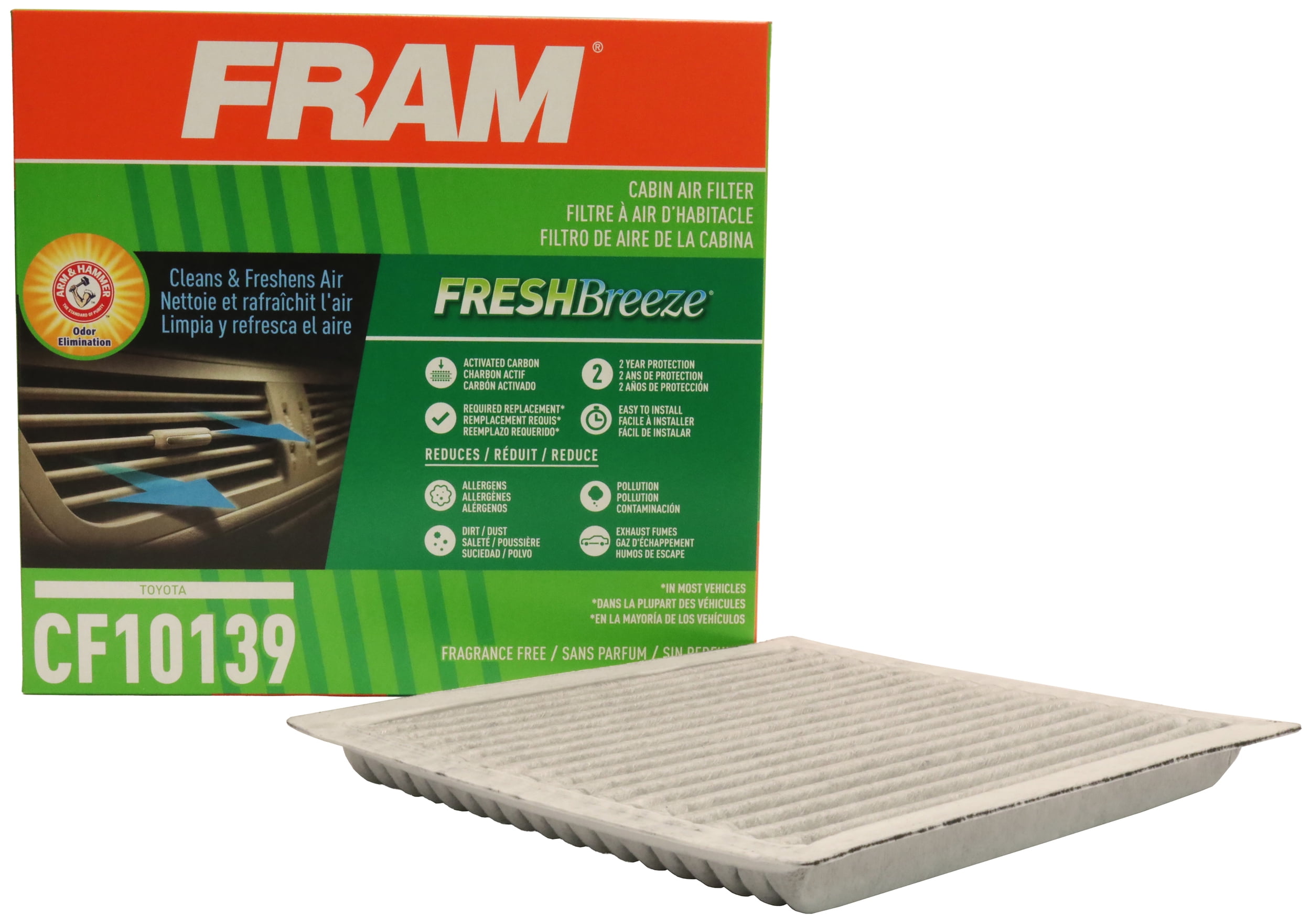 FRAM Fresh Breeze Cabin Air Filter, CF10139 Fits select 20042006