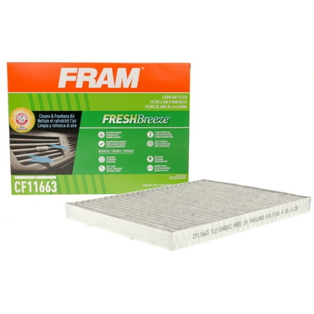 FRAM Fresh Breeze Cabin Air Filter CF11663 with Arm & Hammer Baking Soda, for Select GM Vehicles Fits select: 2009-2017 CHEVROLET TRAVERSE, 2007-2016 GMC ACADIA
