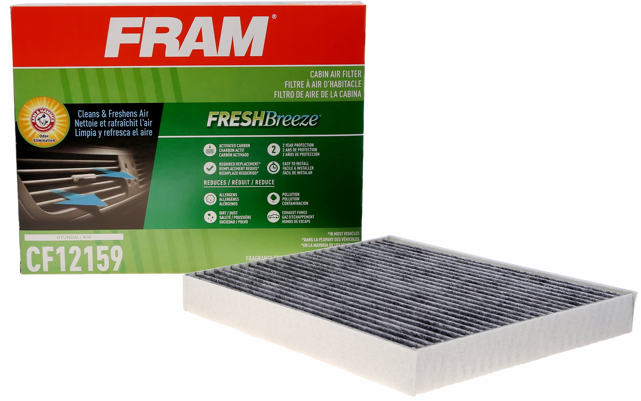 Fram CF12159 Fresh Breeze Cabin Air Filter with Arm and Hammer
