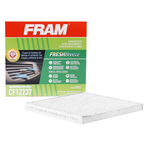 FRAM Fresh Breeze Cabin Air Filter CF12237 with Arm & Hammer Baking Soda, for Select Nissan Vehicles
