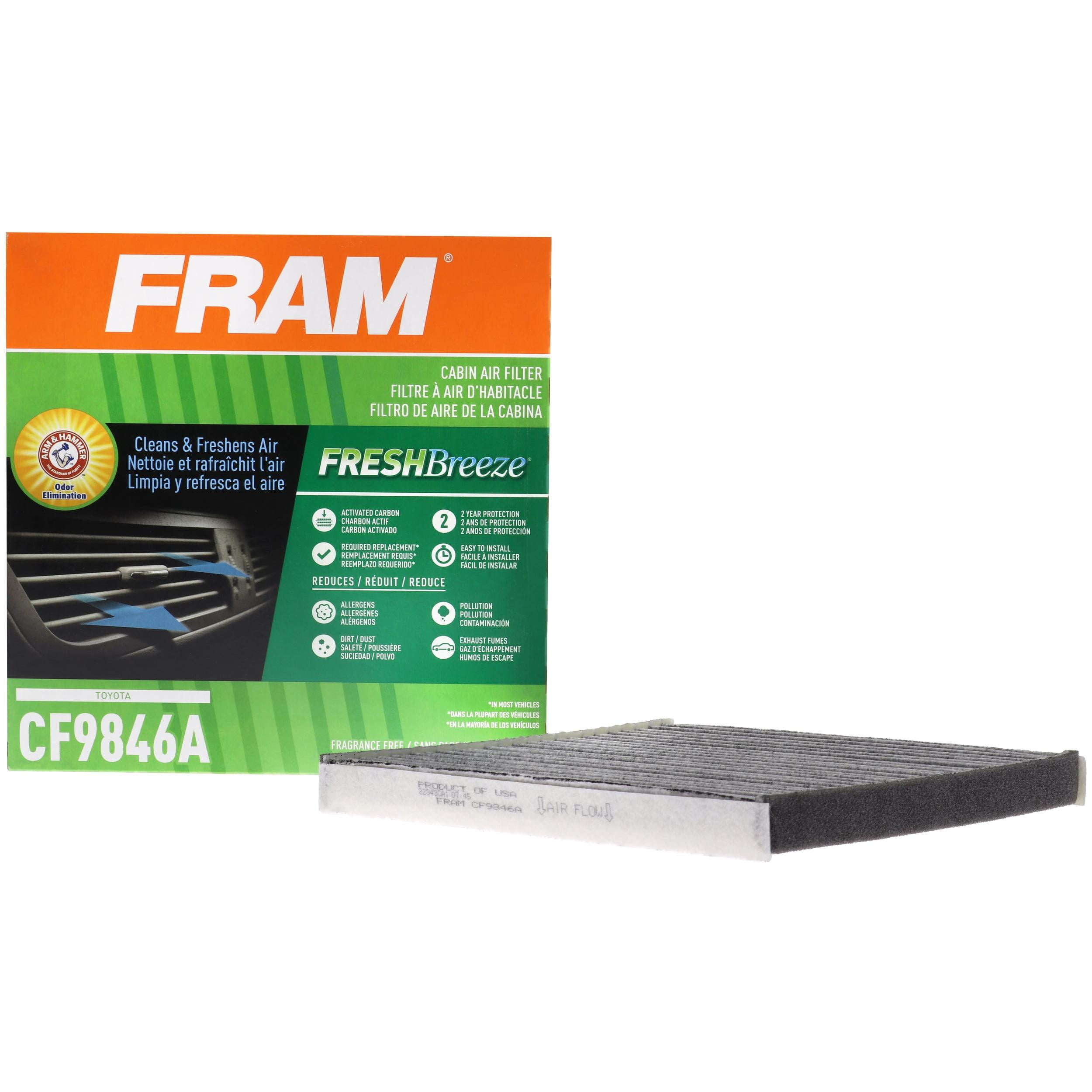 FRAM Fresh Breeze Cabin Air Filter CF9846A 2-Pack Bundle