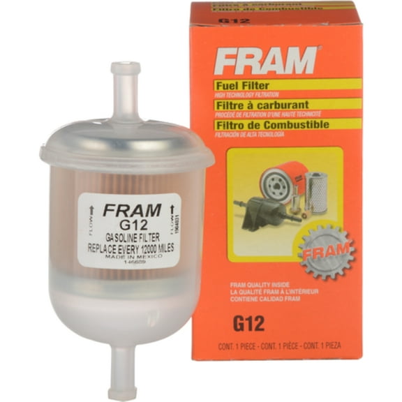 FRAM Fuel Filter, G12, for Select Chrysler, Dodge, Ford, Mazda, Mercury, Plymouth and Subaru Fits select: 1968-1969 PLYMOUTH SATTELITE, 1970-1981 DODGE W-SERIES