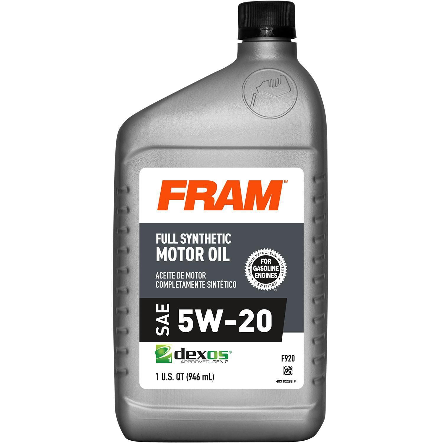 FRAM Full Synthetic 5W20 Dexos1 Gen2 Full Synthetic Motor Oil - Save on ALL  FRAM 1QTs - Must buy in Full Cases, 1 quart bottle , sold by bottle 