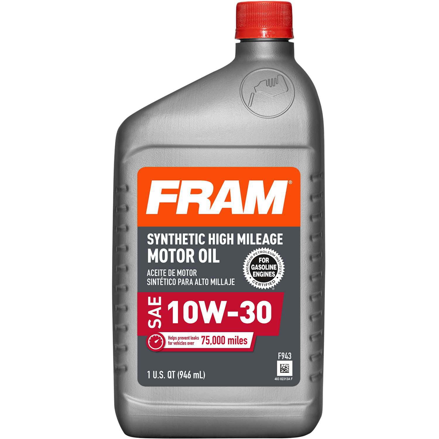 FRAM Full Synthetic High Mileage 10W30 Full Synthetic High Mileage