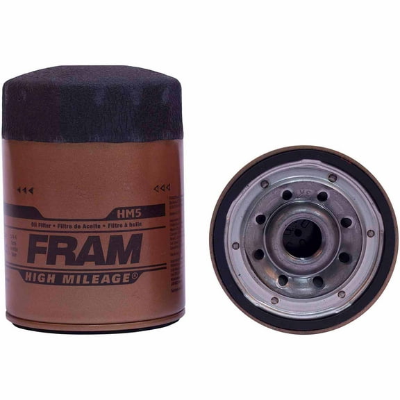 FRAM High Mileage Oil Filter, HM5 Replacement For Vehicle With Over 75,000 Miles