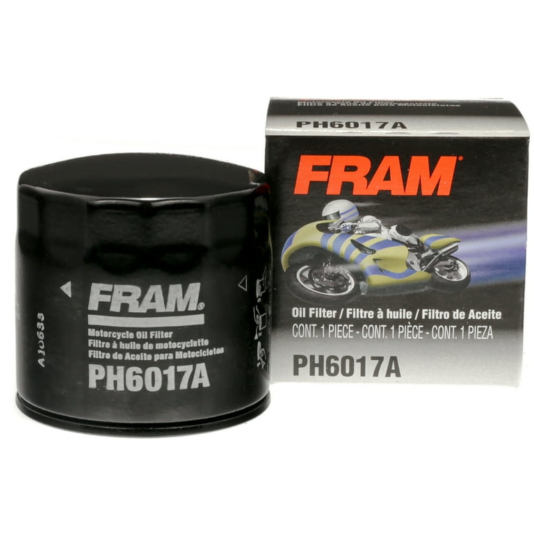 FRAM Motorcycle Full-Flow Spin-On Oil Filter PH6017A FRAM Motorcycle Full-Flow Spin-On Oil Filter PH6017A