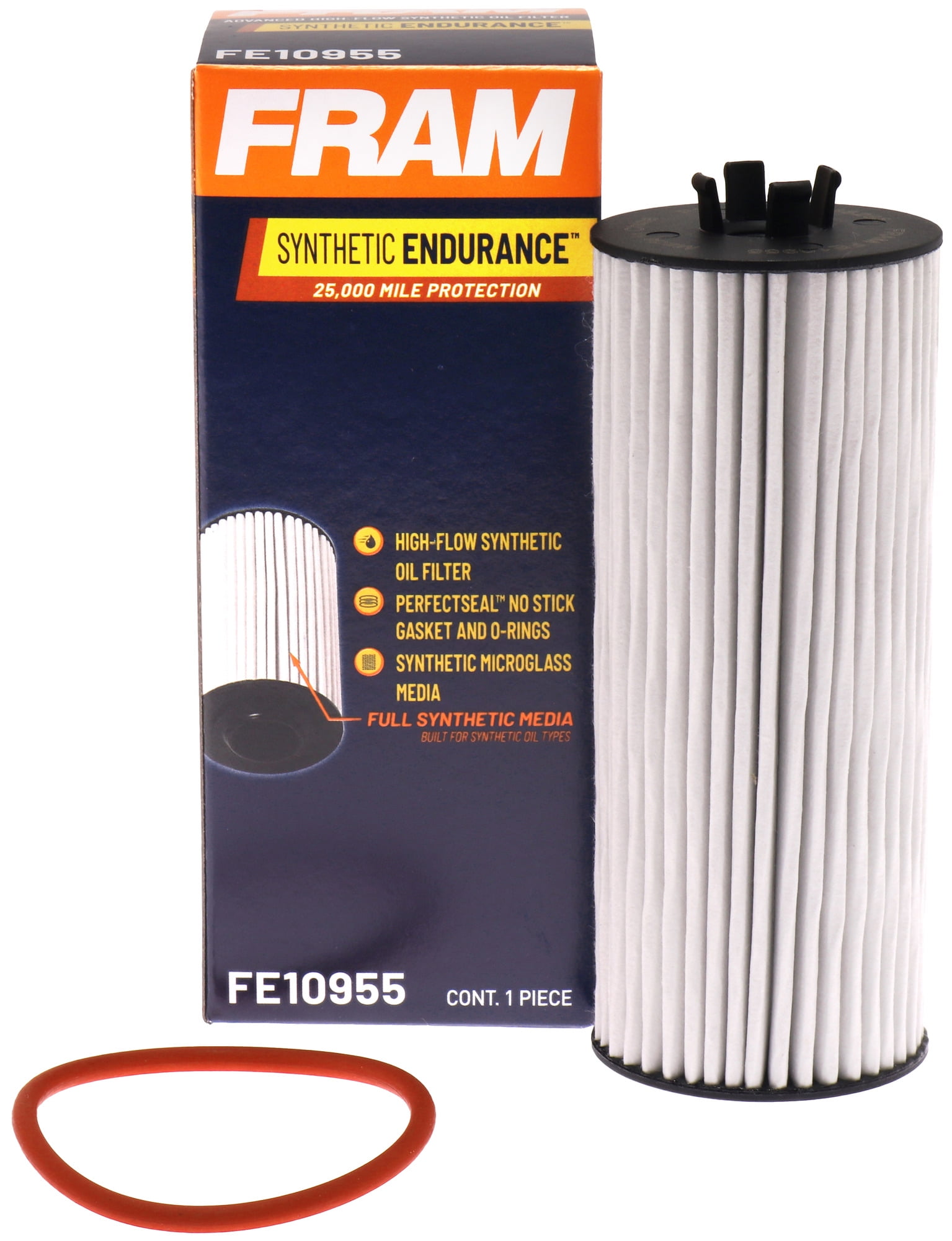 FRAM Synthetic Endurance FE10955, 25K mile Premium Cartridge Oil Filter