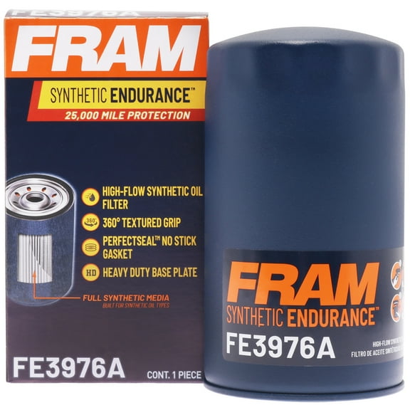 FRAM Synthetic Endurance FE3976A, 25K Miles, Oil Filter For Selected Vehicles