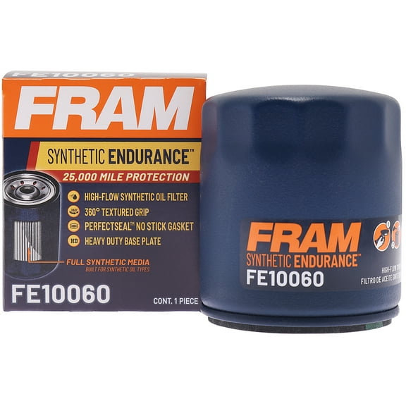 FRAM Synthetic Endurance Premium Oil Filter, FE10060, 25K Mile Replacement For Select Vehicles