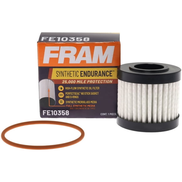FRAM Synthetic Endurance Premium Oil Filter, FE10358, 25K mile Replacement Filter for Select Toyota Vehicles
