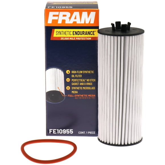 FRAM Synthetic Endurance Premium Oil Filter, FE10955, 25K mile Replacement Filter for Select Chrysler, Dodge and Jeep Vehicles