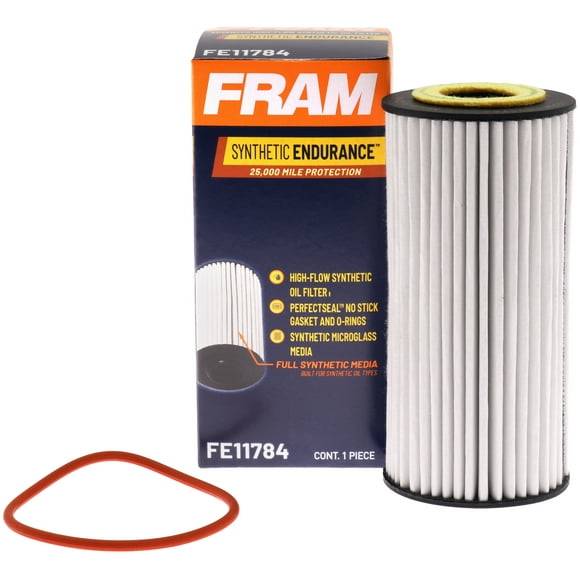 FRAM Synthetic Endurance Premium Oil Filter, FE11784, 25K mile Replacement Filter for Select Audi and VW Vehicles