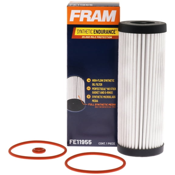 FRAM Synthetic Endurance Premium Oil Filter, FE11955, 25K mile Replacement Filter for Select Ford and Lincoln Vehicles