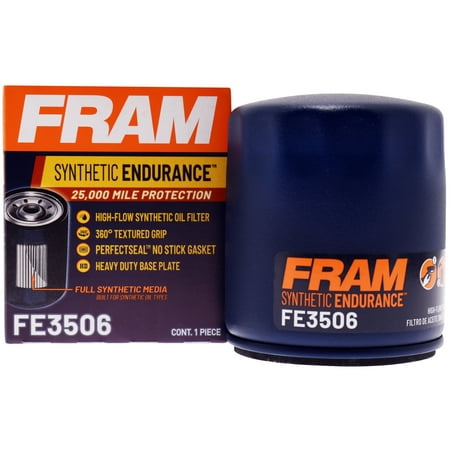 FRAM Synthetic Endurance Premium Oil Filter, FE3506, 25K mile Replacement Filter for Select Chevrolet Vehicles price history and forecast - FRAM FE3506