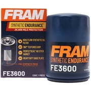FRAM Synthetic Endurance Premium Oil Filter, FE3600, 25K Miles, Replacement Filter for Selected Vehicle
