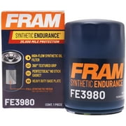 FRAM Synthetic Endurance Premium Oil Filter, FE3980, 25K Miles, Replacement Filter for Select Vehicles