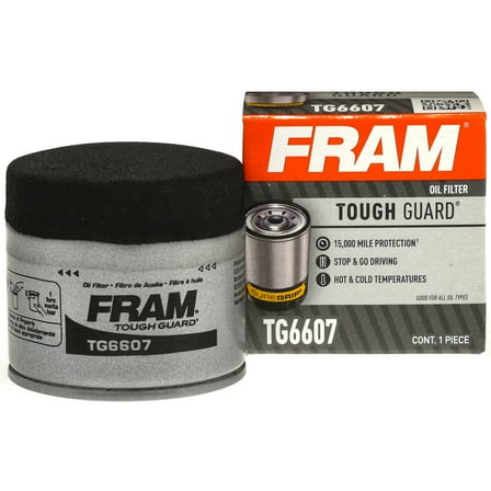 FRAM Tough Guard 15,000 Mile Oil Filter, TG6607, Replacement Oil Filters, Fit for Selected Vehicles