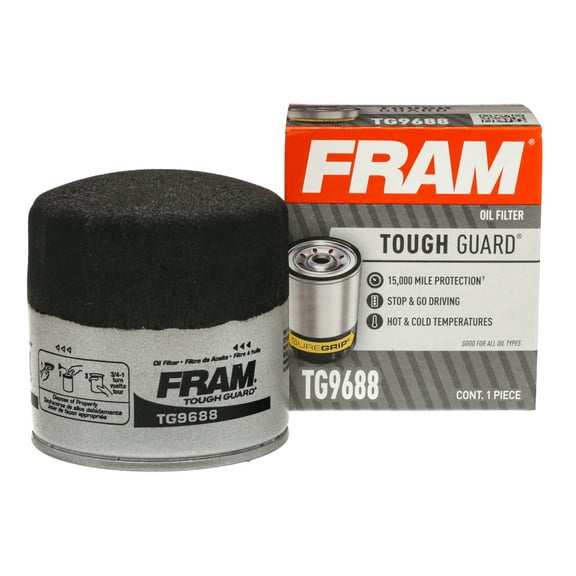 FRAM Tough Guard 15,000 Mile Oil Filter, TG9688, Replacement Oil Filters, Fit for Selected Vehicles