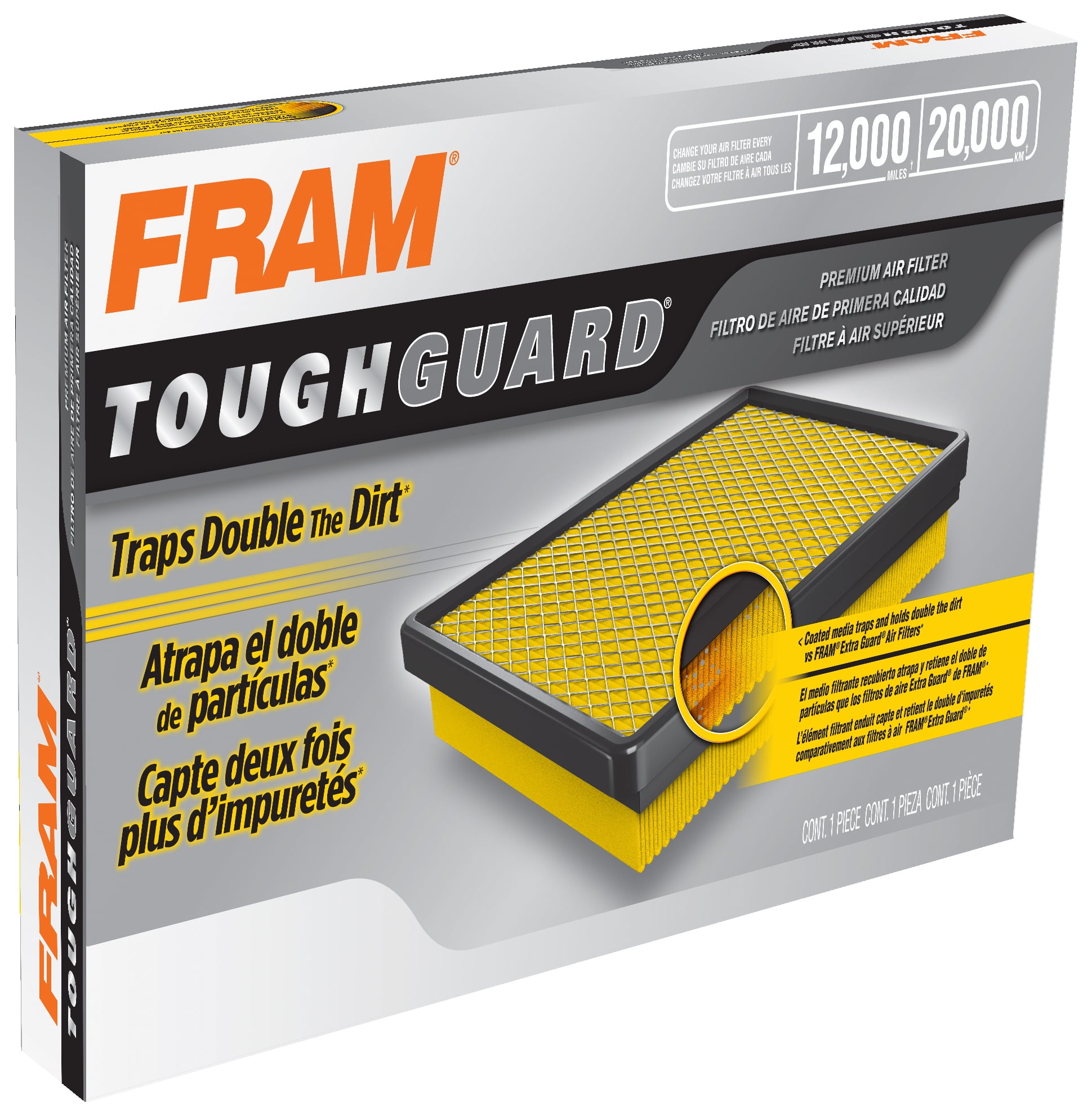 FRAM Tough Guard Air Filter, TGA9054 for Select Chrysler, Dodge and