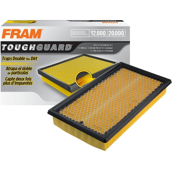 FRAM Tough Guard Engine Air Filter, TGA10242, 12K Mile Protection Fits Select Vehicles