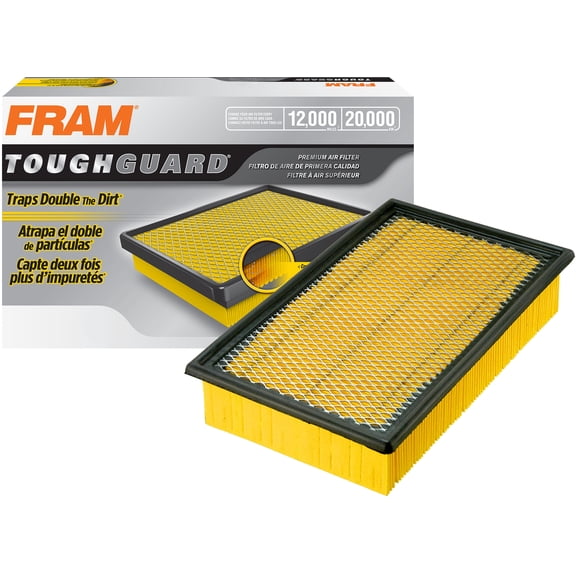 FRAM Tough Guard Engine Air Filter, TGA9332, 12K Miles, Engine Protection, for Select Vehicle