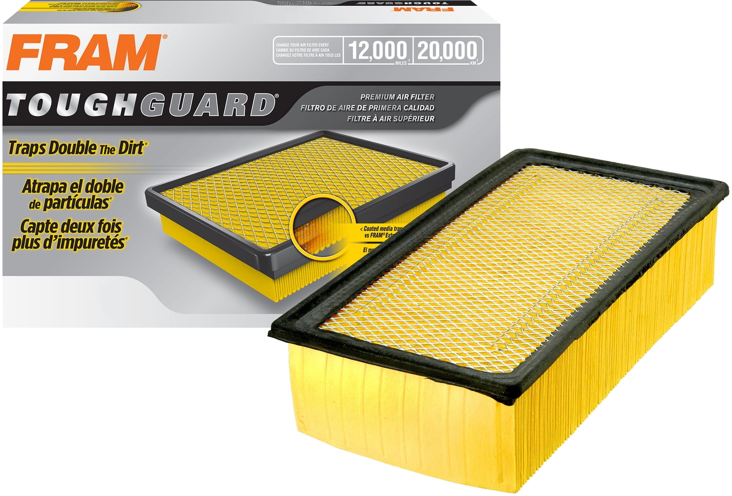 FRAM Tough Guard Engine Air Filter, TGA9401 for Select Dodge and Ram