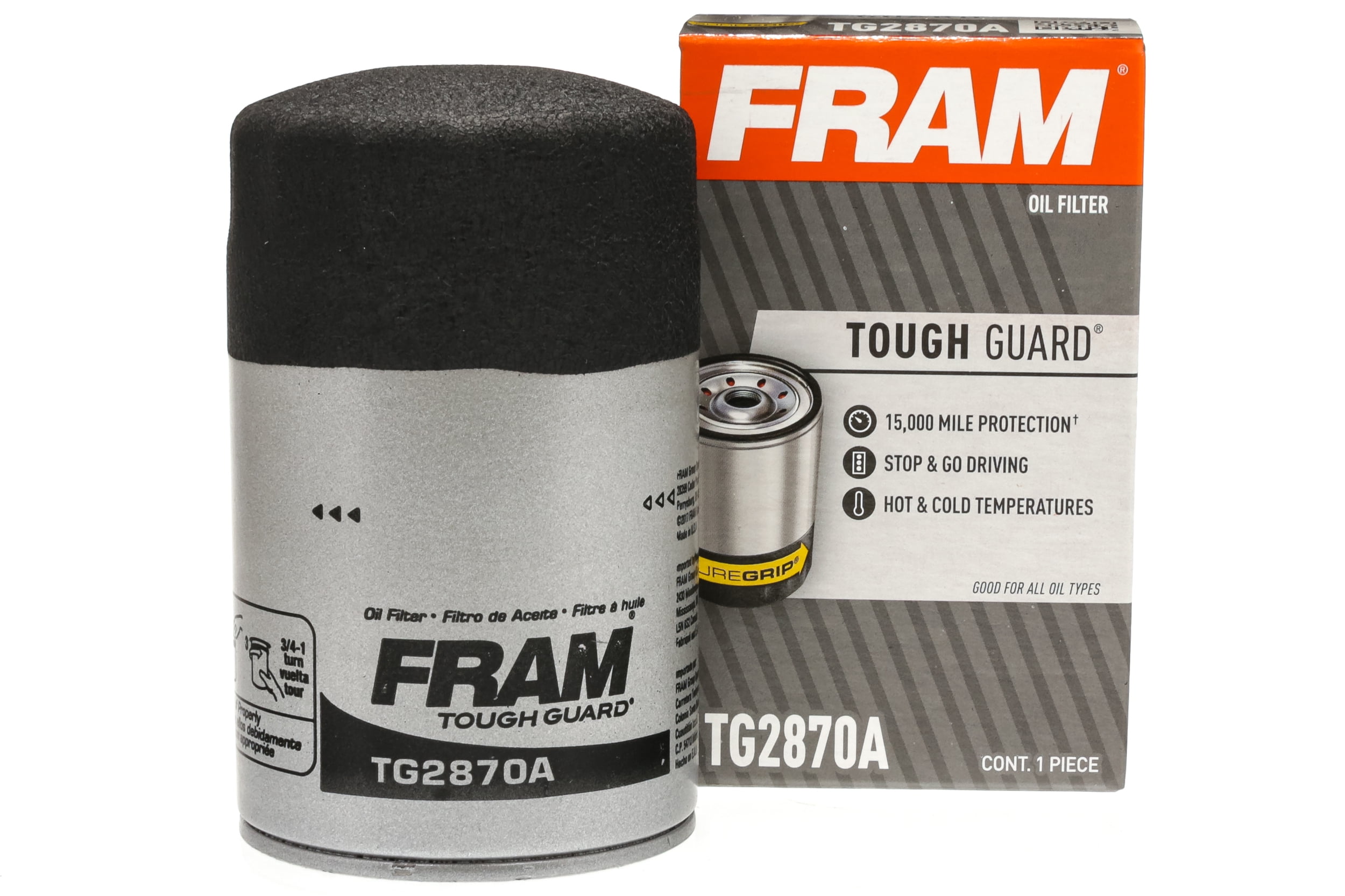 FRAM Tough Guard Filter TG2870A, 15K mile Change Interval Oil Filter Fits select: 1980-2005,2011-2015 VOLKSWAGEN JETTA