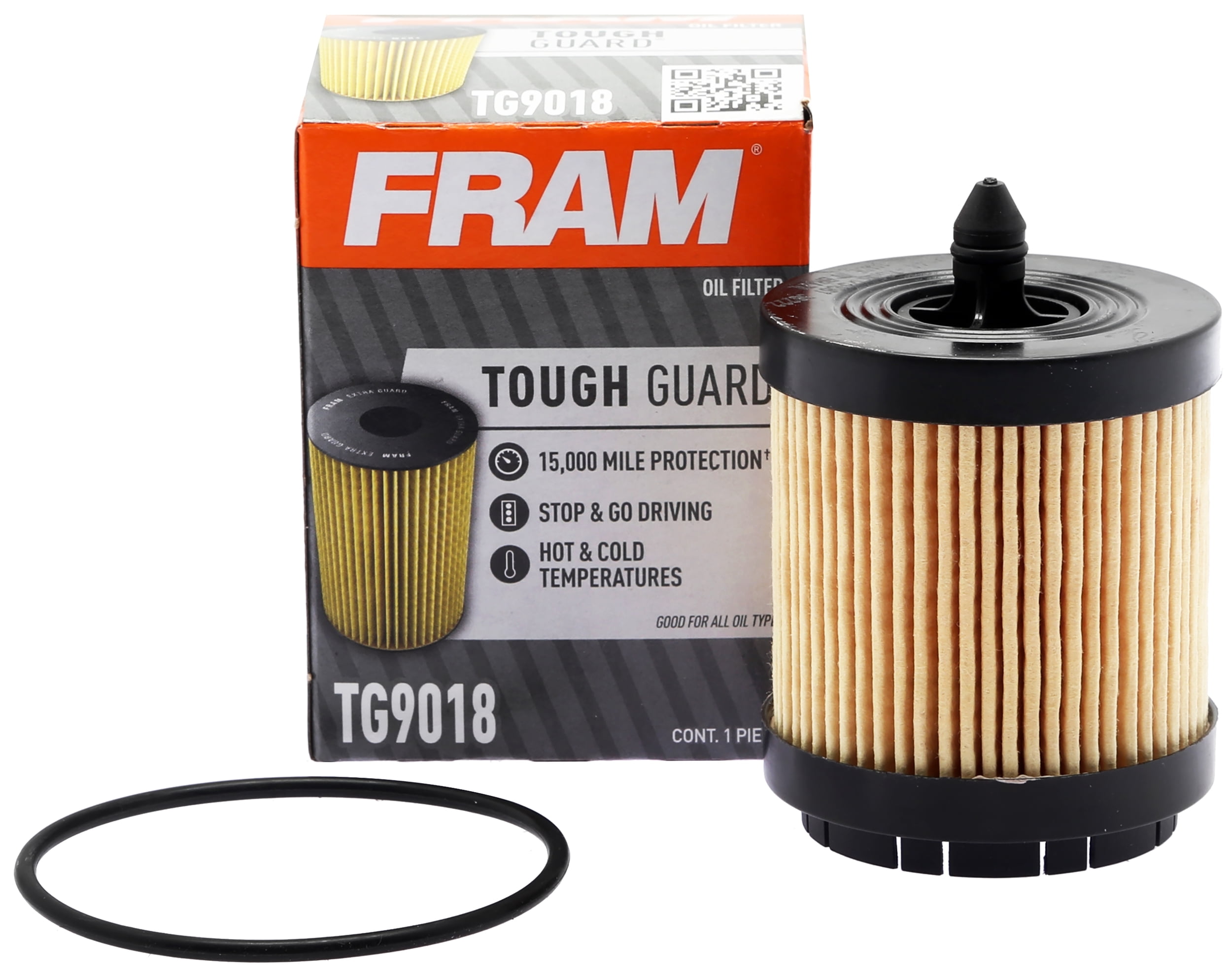FRAM Tough Guard Filter TG9018, 15K mile Change Interval Oil Filter Fits select: 2010-2017 CHEVROLET EQUINOX, 2004-2014 CHEVROLET MALIBU