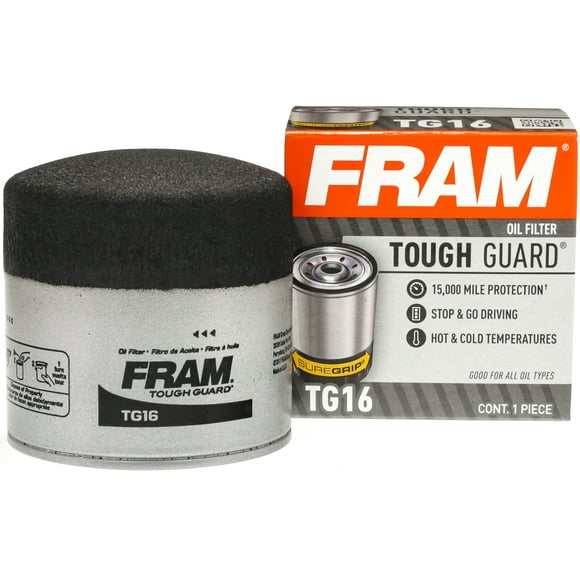 FRAM Tough Guard Oil Filter, TG16, 15K Miles, Replacement Filter for Selected Vehicles