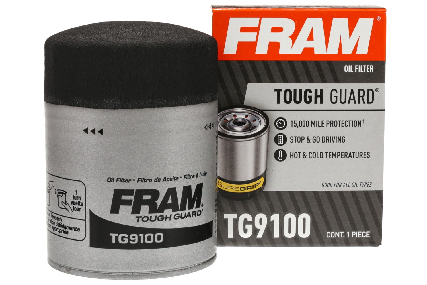 FRAM Tough Guard Oil Filter, TG9100 Fits select: 2001-2019 FRAM Tough Guard Oil Filter, TG9100 Fits select: 2001-2019
