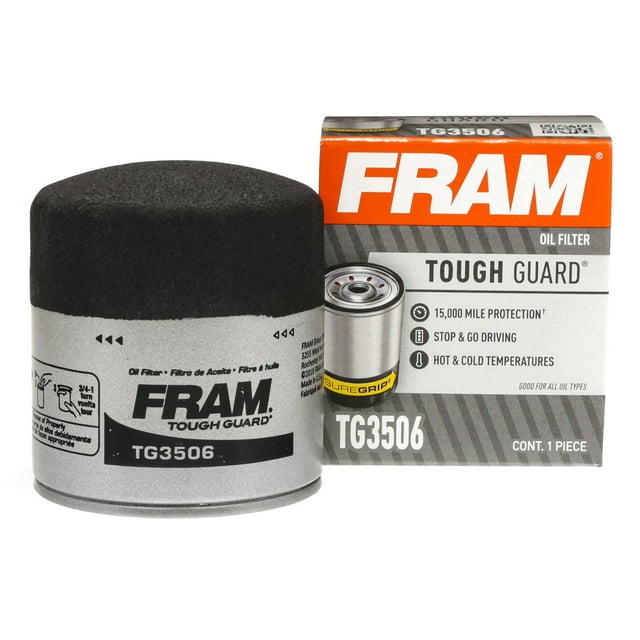 FRAM Tough Guard TG3506 Motor Oil Filter, 15K Mile Change Interval Fits select 19992006