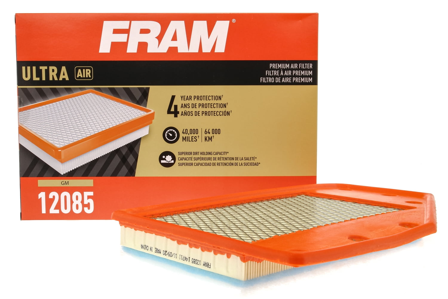 FRAM Ultra Air 12085, Premium Engine Air Filter, Replacement Filter for