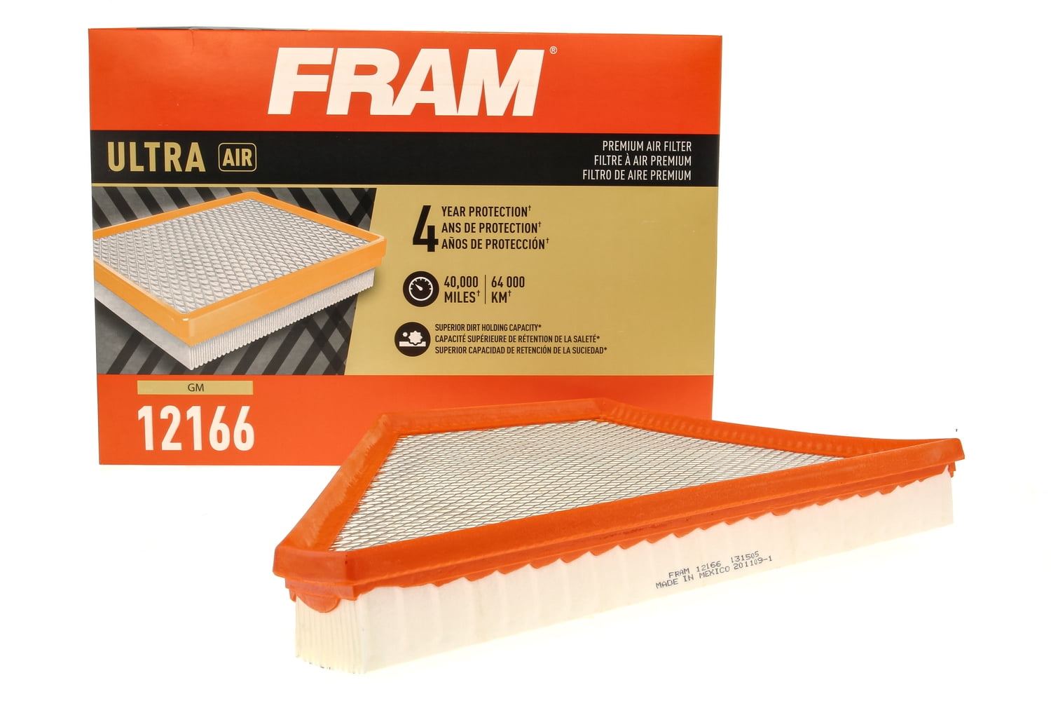 FRAM Ultra Air 12166, Premium Engine Air Filter, Replacement for Select Cadillac, Chevrolet and GMC Vehicles Fits select: 2018-2023 CHEVROLET TRAVERSE, 2017-2023 GMC ACADIA