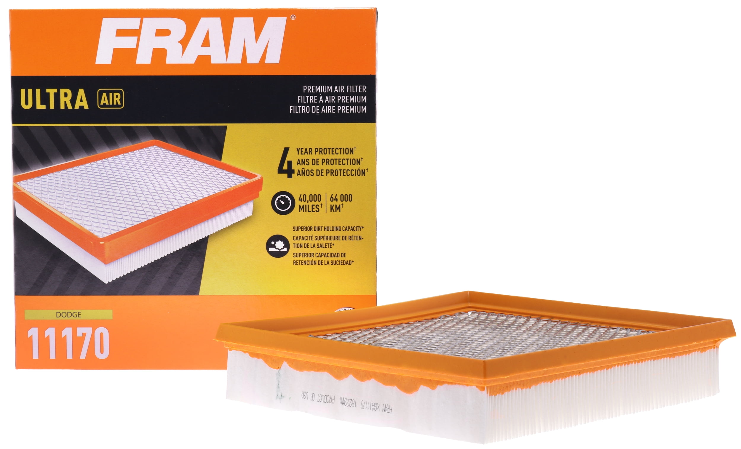 FRAM Ultra Air XGA11170, Premium Engine Air Filter, Replacement Filter for Select Dodge Vehicles Fits select: 2011-2019 DODGE JOURNEY, 2011-2014 CHRYSLER 200
